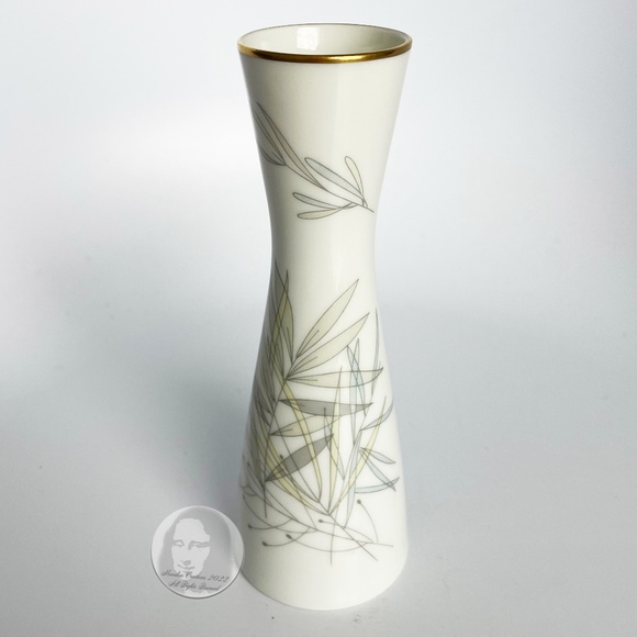 Rosenthal Bud Vase Home Decor Mod Grasses Leaves 60s Mid Century Modern MCM - Picture 3 of 11